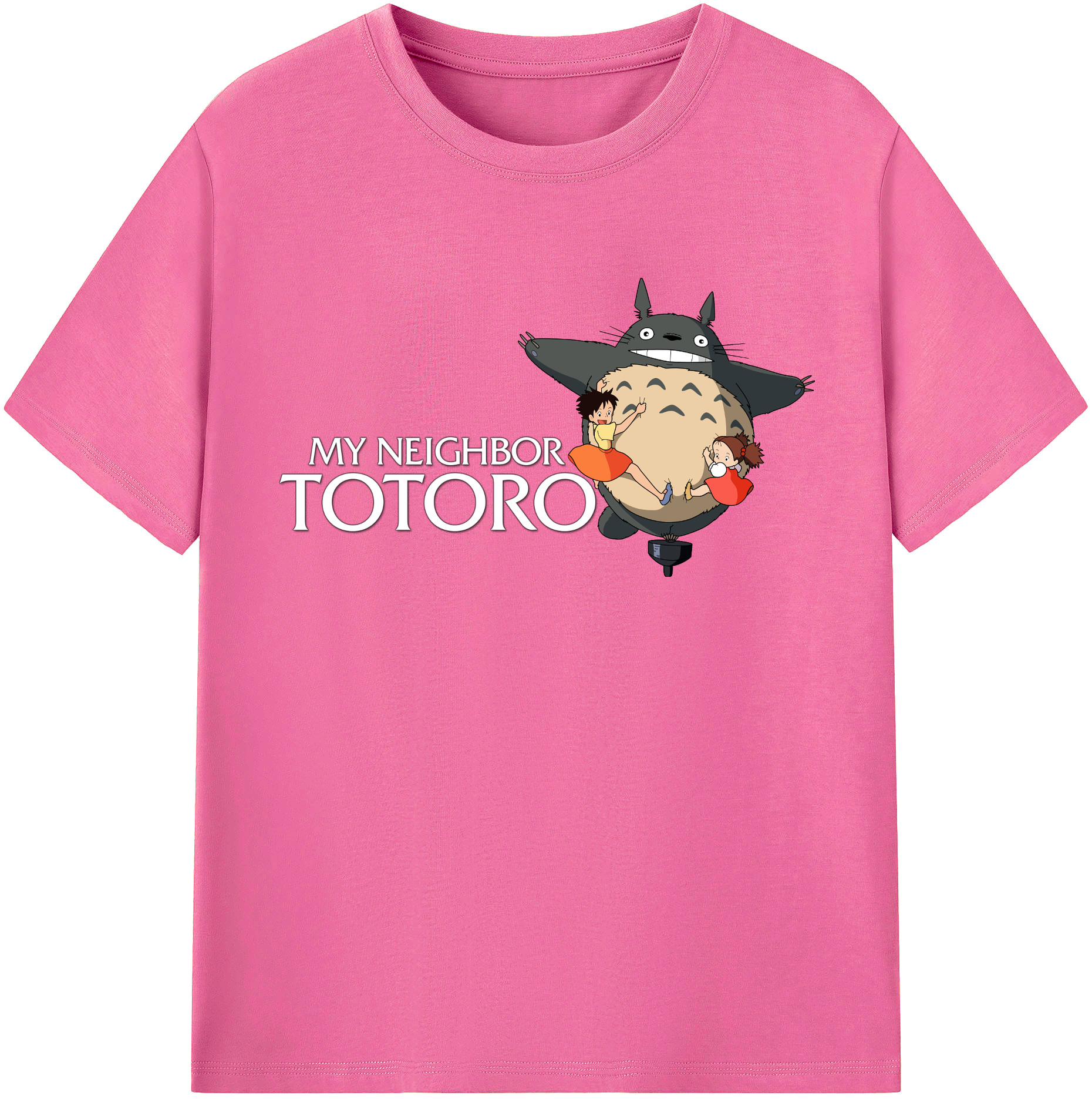 （画像用） となりのトトロ 草壁メイ 草壁サツキ My Neighbor Totoro Satsuki Kusakabe Mei Kusakabe レディースカジュアルプリントTシャツ（綿100％）